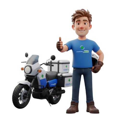 imagem da figura de um motoboy da drogaria